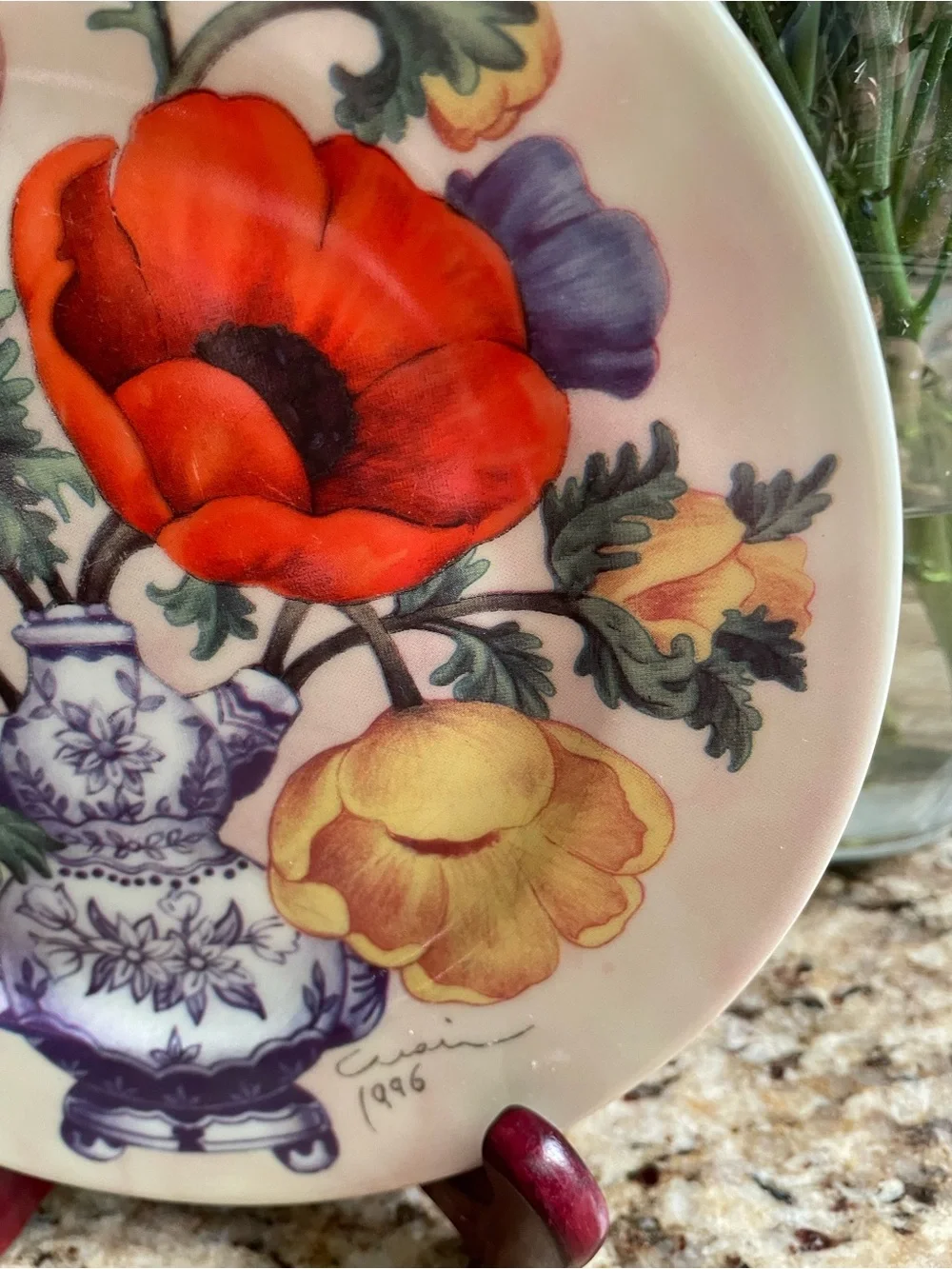 Vintage Limoges l. Godinger decorative flower plates (2)